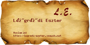 Légrádi Eszter névjegykártya